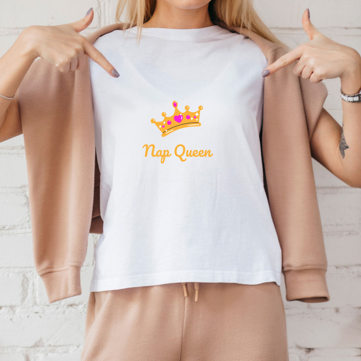 Playera Nap Queen Humor Femenino CDMX