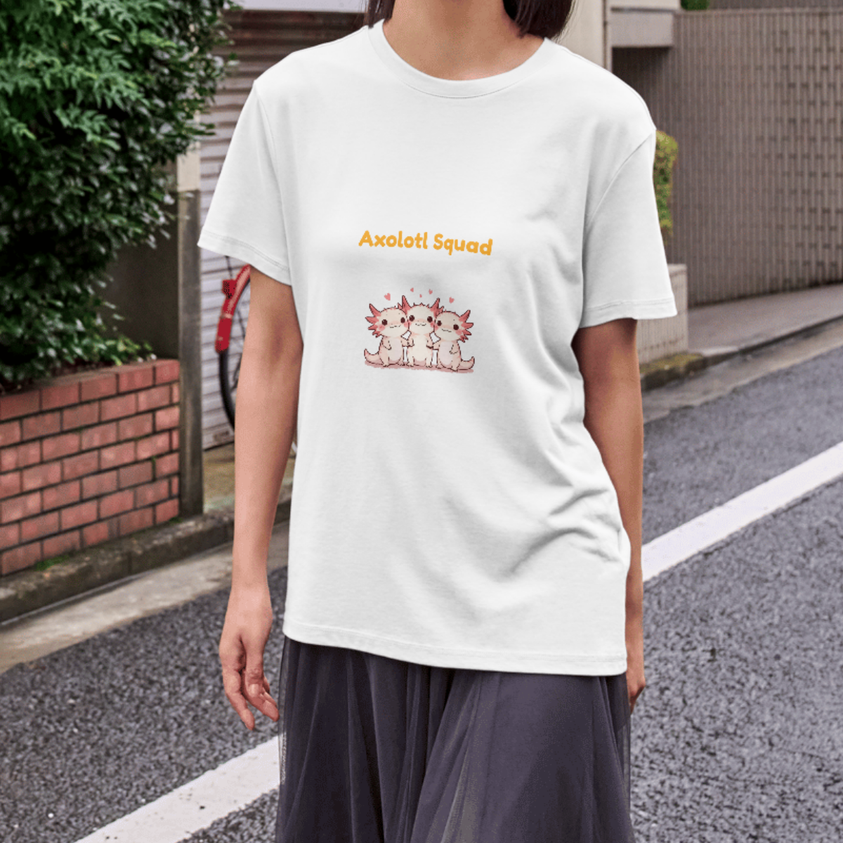 Playera Axolotl Squad Eco Humor Mexicano CDMX